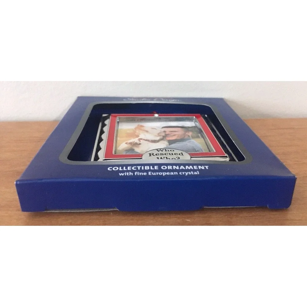Pet Ornament - WHO RESCUED WHO? - New in the Box - 2.5